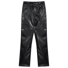 (L, black) Black Pu Leather Pants Women Spring Autunm High Waist Straight Wide Trousers Fashion Streetwear Plus Size Female Clothing