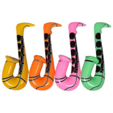 4 Pcs Inflatable Musical Instruments Kids Realistic Saxophone Props Children'S Party Decorations Party Inflatable Saxophone Photo Booth Props