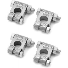 Military Spec Battery Terminals, 2 Pairs Negative and Positive Top Post Battery Connector