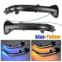(Blue-yellow) Dynamic LED Turn Signal Light Side Mirror Flashing Repeater for  5 Series 6 Series 7 Series 8 Series 3 Series G38 G30 G31 G11 G20 M5