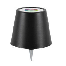 (Black) Wireless Bottle Lamp with RGB Modes & Stepless Dimming - Rechargeable LED Bottle Light Shade