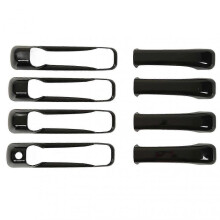 8Pcs Glossy Black Car Door Handle Covers for Dodge Ram 1500 2500 3500 4500 5500 Replacement