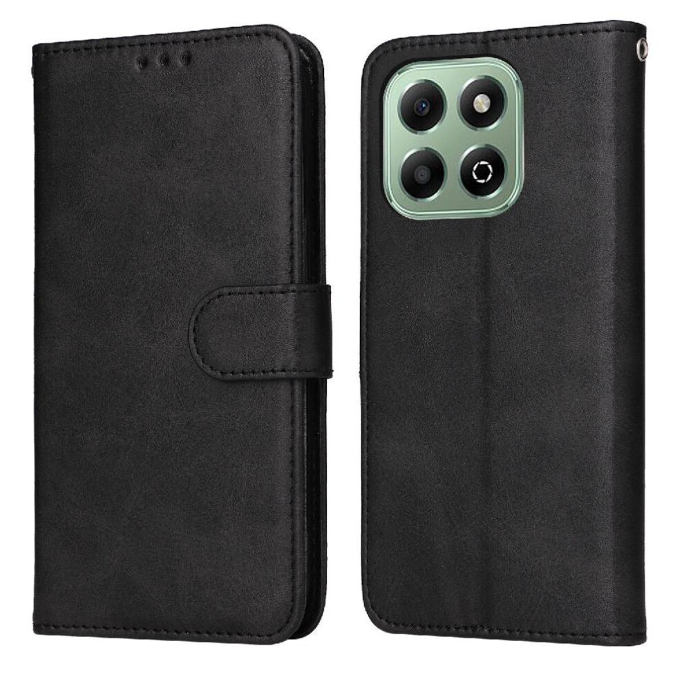 (Black) Flip Case For Honor X6b 4G Flip Cover Card Slots Precise Cutouts Magnetic Closure Black 764563610907