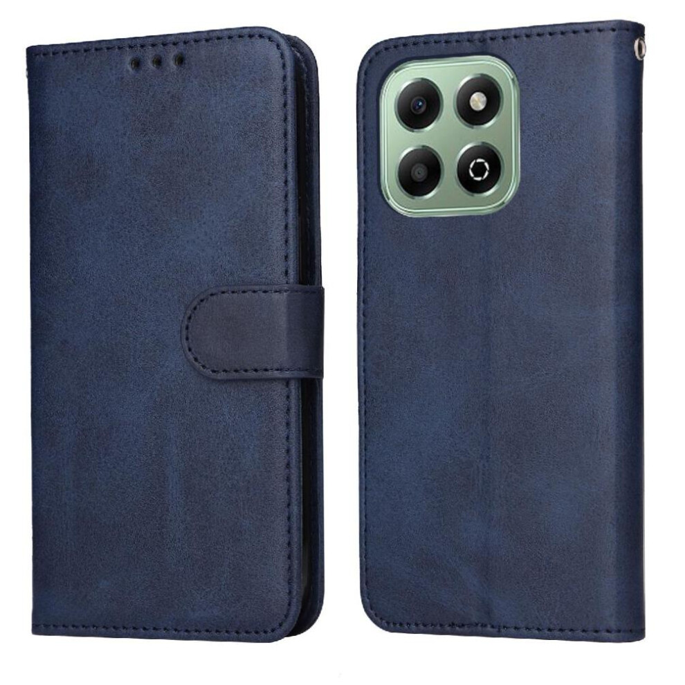 (Blue) Flip Case For Honor X6b 4G Flip Cover Card Slots Precise Cutouts Magnetic Closure Blue 764563610938