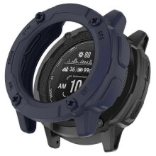 (Midnight Blue) Anti-Fall TPU Hollow Cover for Garmin Instinct 2X - Quick Release Sports Watch Case (Orange)