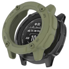 (Jungle Green) Anti-Fall TPU Hollow Cover for Garmin Instinct 2X - Quick Release Sports Watch Case (Orange)
