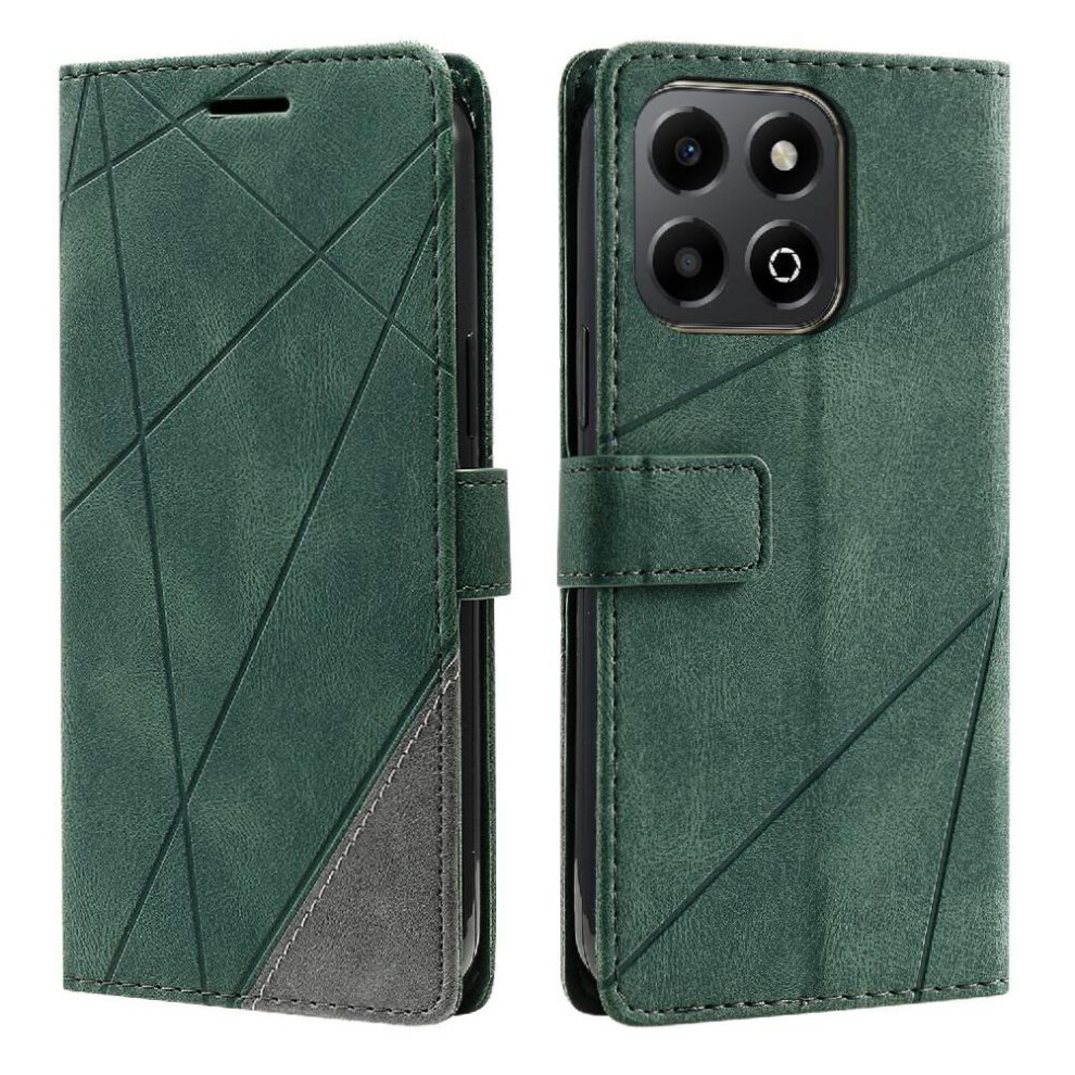 (Green) Case For Honor X6b 4G Wallet Flip Folio Card Holder Kickstand Pu Leather Magnetic Shockproof Green 764563611249