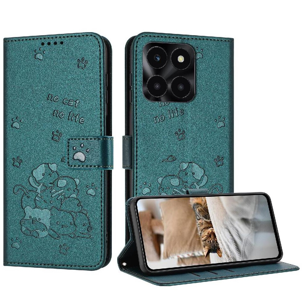 (C2) Flip Case For Honor X6b Cute Cat Card Holder Kickstand Leather Wallet Pu Leather 764563612239
