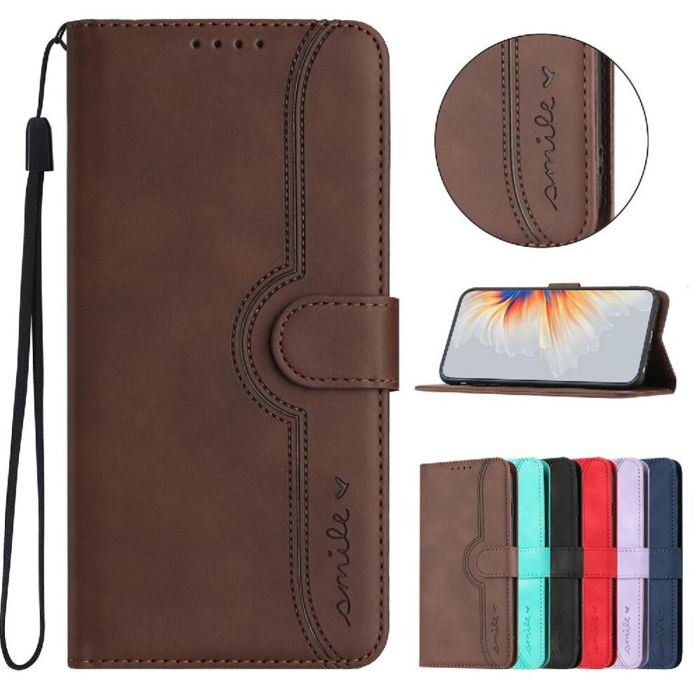 (Brown) Compatible With Honor X6b Premium Pu Built-In Magnet Cover Wallet Brown 764563612727