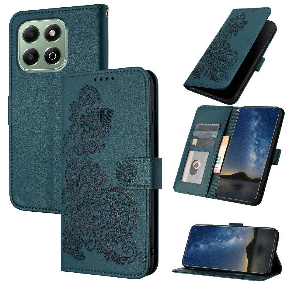 (Green) Flip Case For Honor X6b Kickstand Protective With Card Slot Stand Pu Leather Magnetic Closure Flip Folio Book Green 764563612888