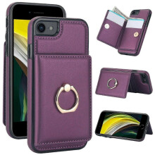 (Dark Purple) IPhone 7 Plus/IPhone 8 Plus Case With Card Holder,Military Grade Drop Protection,Durable Shockproof Cover-Purple