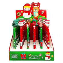 (36pcs A) 3Pcs Christmas Erasable Gel Pen Make Mistakes Disappear Santa Reindeer Kid Design Erasable Pen for Drawing Writing