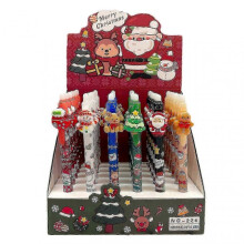 (36pcs) 3Pcs Christmas Erasable Gel Pen Make Mistakes Disappear Santa Reindeer Kid Design Erasable Pen for Drawing Writing