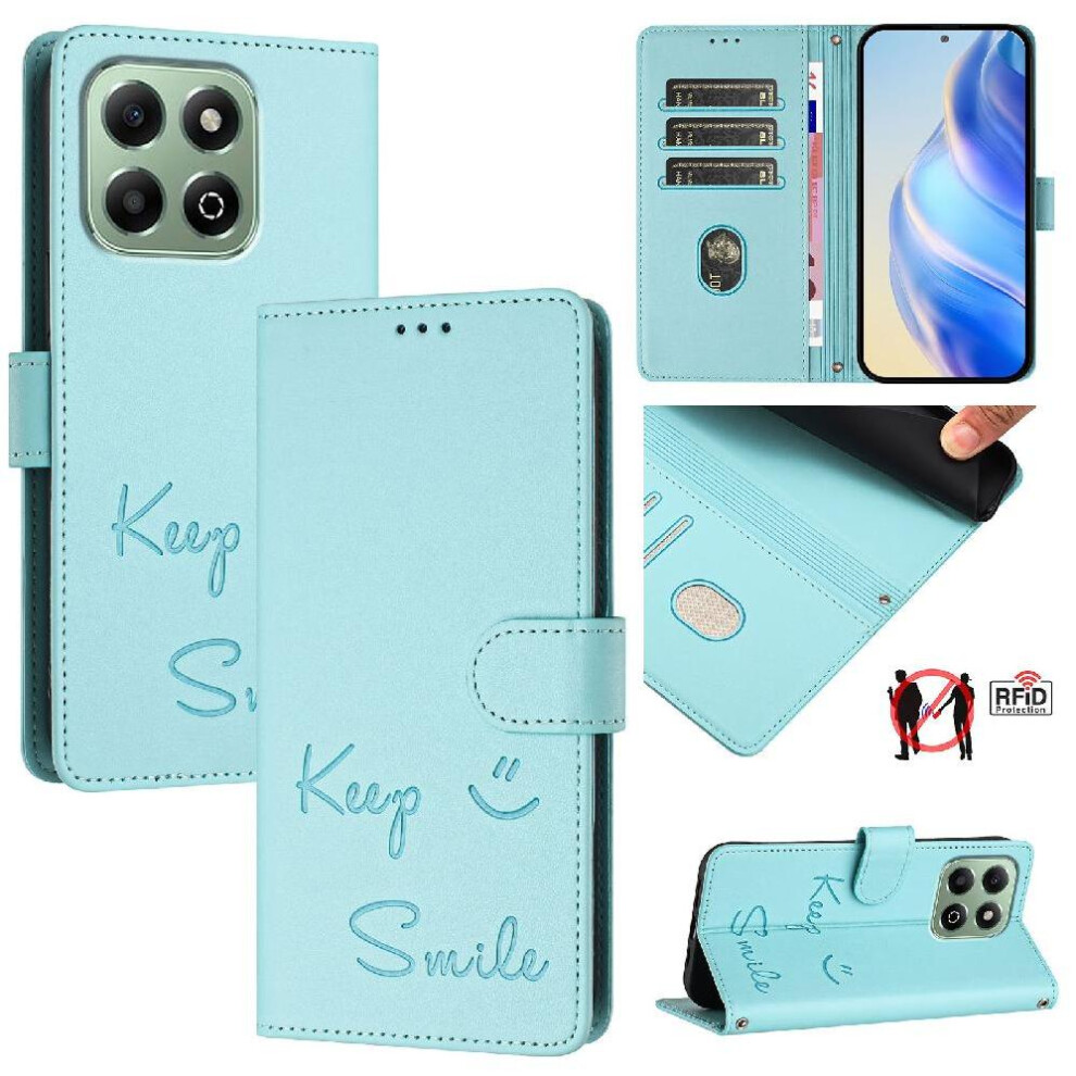 (Green) Case For Honor X6b Card Holder Wallet Rfid Blocking Pu Leather Flip Cover Green 764563613236