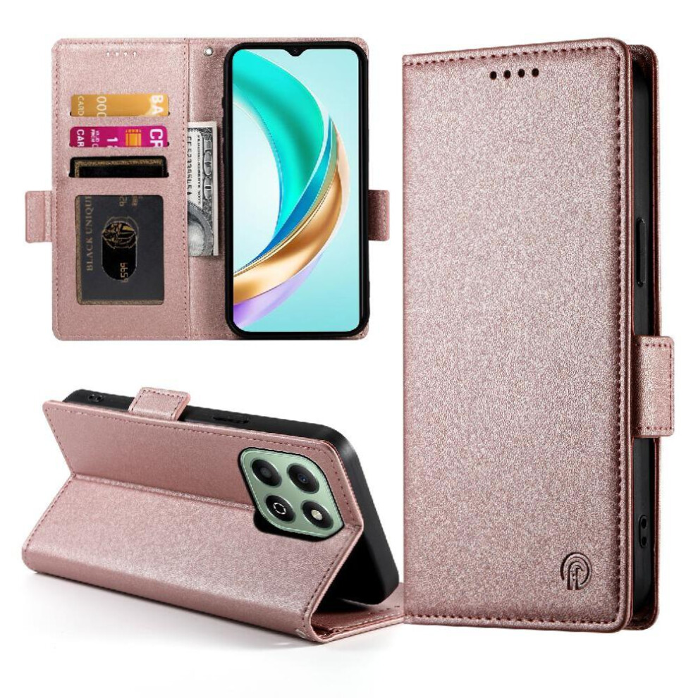 (Pink) Flip Case For Honor X6b Business Flip Card Slots Wallet Daily Use Pink 764563613342