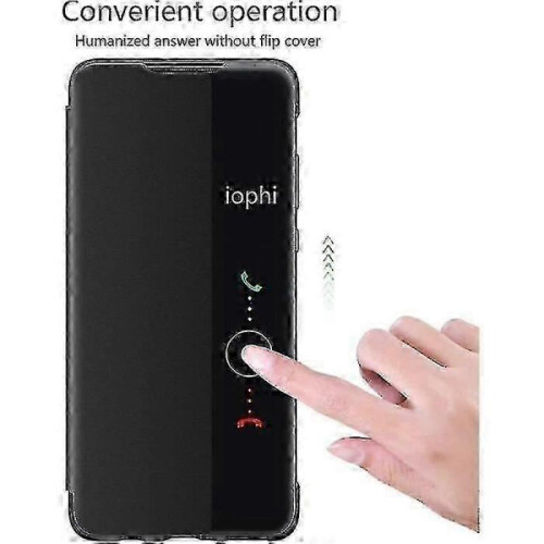 Huawei P30 Lite Case, Smart View Leather Flip Case, [Power Saving Mode][Full Protection](P30Lite,Bla 1