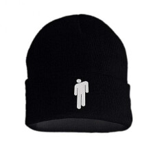 (Black) Fashion Unisex Autumn Winter Billie Eilish Embroider Knit Hat Hip Hop Beanie Cap