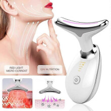 (White) Skin Beauty Therapy Device for Face and Neck, 3-Modes Electric Face Neck Massager Skin Care
