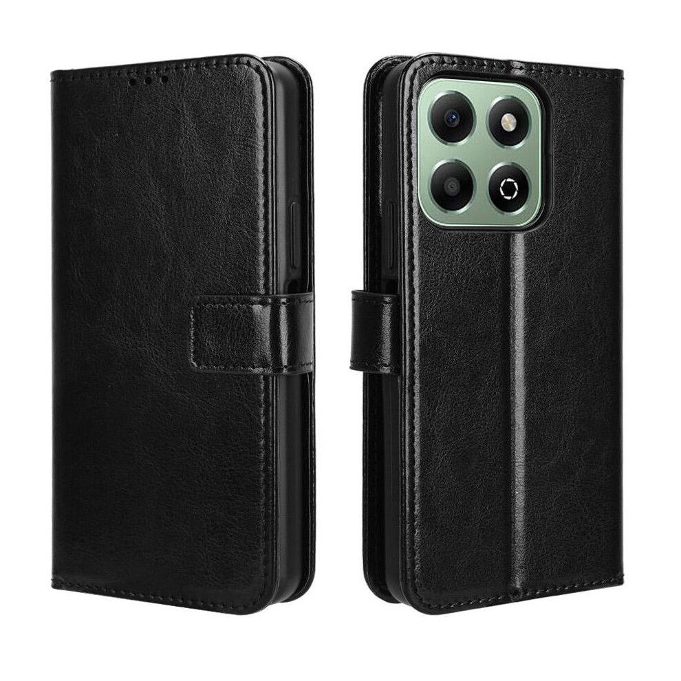 (Black) Case For Honor X6b 4G Flip Cover Magnetic Card Holder Wallet Black 764563613618