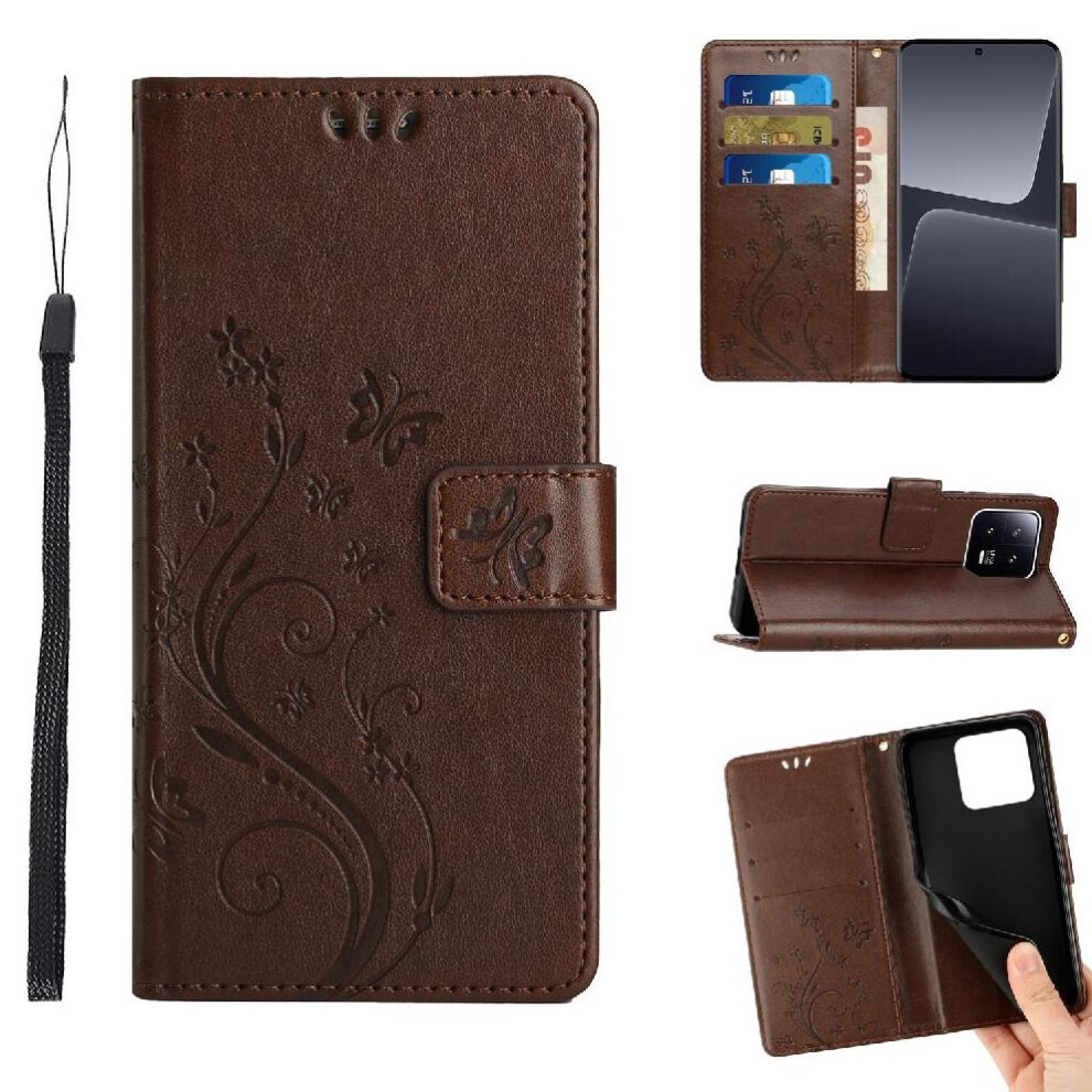 (Brown) Filp Case For Honor X6b Magnetic Closure Kickstand Card Holder Pu Leather Wrist Strap Brown 764563614172