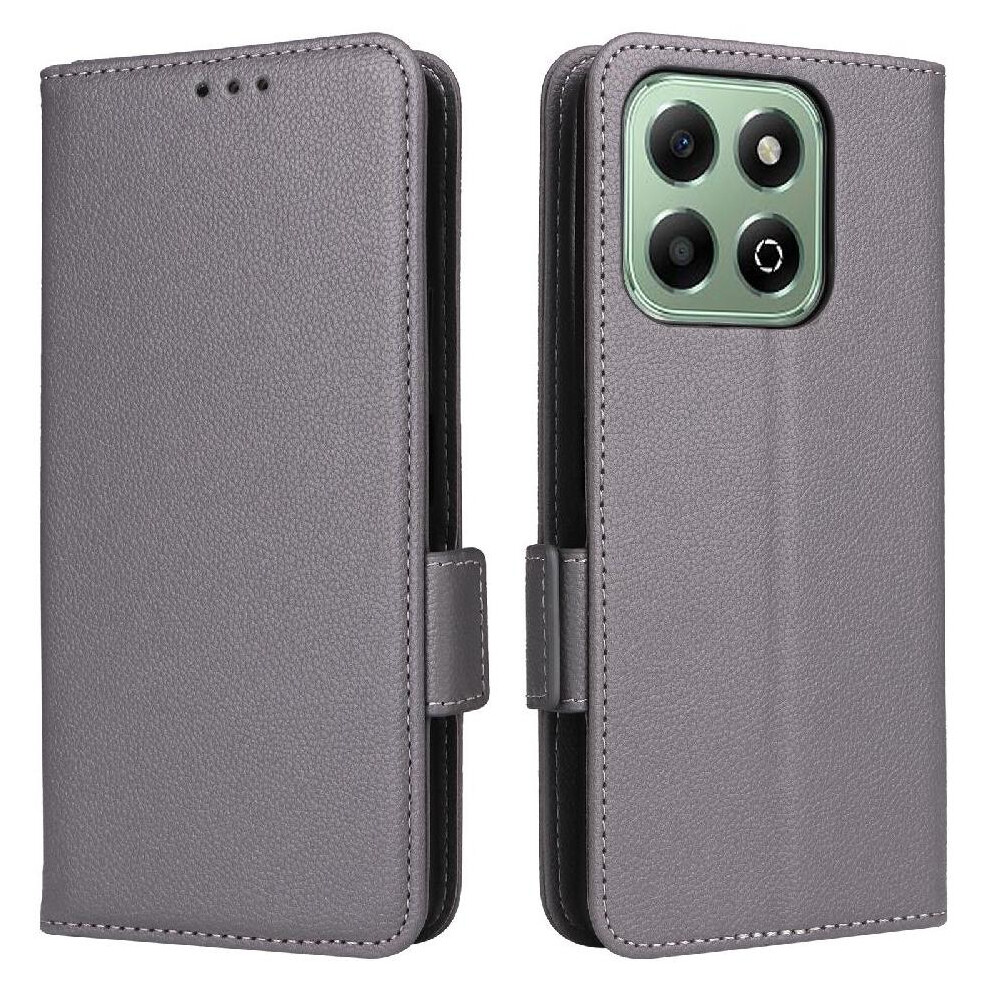 ( ) Flip Case For Honor X6b 4G Side Buckle Pu Leather Wallet Card Slots Holder Magnetic Gray 764563614462