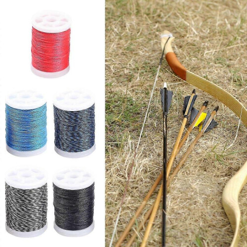 (Red) Archery Bow String Cable Winder Tool Spool Thread Cable Winder Bowstring Serving Material Rope Repair String Equipment Red 1
