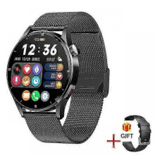 (Black Mesh Belt) Smart Watch For Adult Full Touch Screen Sport Fitness Watch Adult IP67 Waterproof Bluetooth For Android IOS Smartwatch Adult