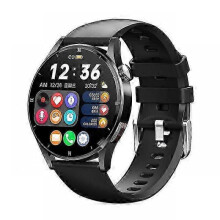 (Black) Smart Watch For Adult Full Touch Screen Sport Fitness Watch Adult IP67 Waterproof Bluetooth For Android IOS Smartwatch Adult