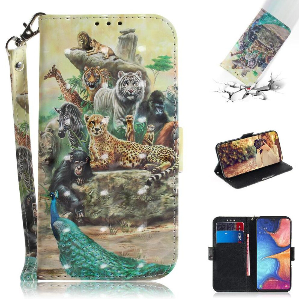 (Ohter) 3D Painted Protective Case For Honor X6b Lanyard Wallet Magnetic Closure Pu Leather Card Slots 764563615575