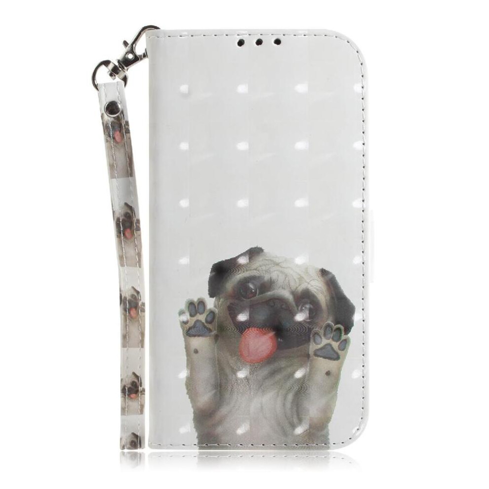 (White) 3D Painted Protective Case For Honor X6b Lanyard Wallet Magnetic Closure Pu Leather Card Slots White 764563615650