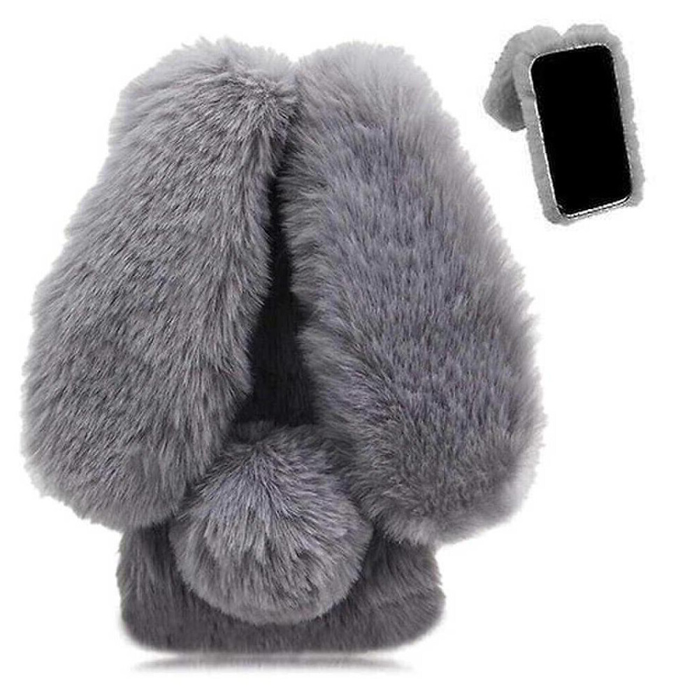 ( ) Case For Honor X6b 4G Autumn And Winter Lovely Plushrabbit Rabbit Furprotection Plushcase Gray 764563615933