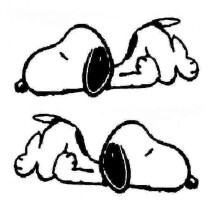 (Black) 1 Pair Cute Snoopy Car Rearview Mirror Stickers - Adorable Reflective Decals for Car Decoration