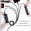(One for three) Multi USB Charging Cable Nylon Braided 3/4/5 in1 Universal Fast Charger for Phone Tablet 2