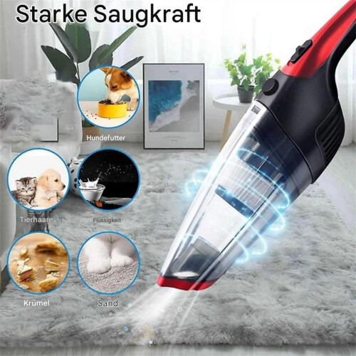 Staubsauger – True 6000 Pa, rot, kabellos 2