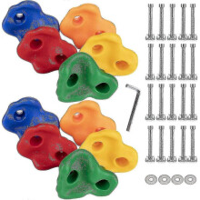 10 Pack Children's Climbing Holds, Mounting Hardware, Handles with Installation compatible Outdoor, 5 Colors