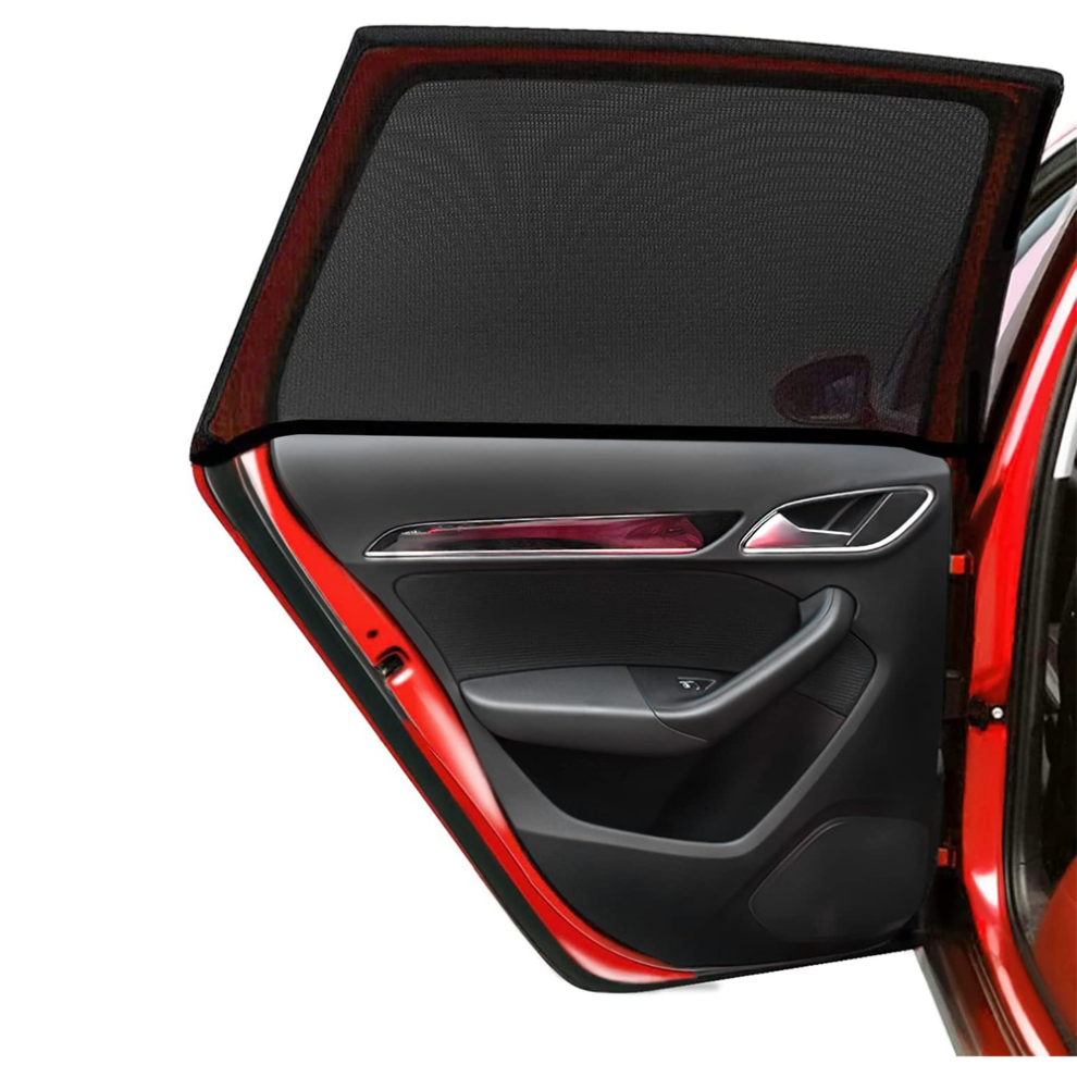 Baby Car Sun Shade, 2 Pieces Car Sun Shade, Block UV Rays for Kids and Pets, Rear Car Sun Shade, Fits 95% of Vehicles(Black) (L)-image-OPC-PHMZBWR-NEW