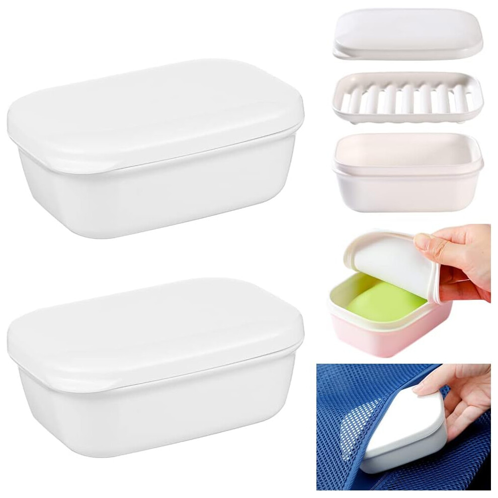 Soap Boxes, Portable Travel Soap Storage Box, Fast Drying Environmental Protection PP Material, Suitable for Home, Bathroom, Hiking, Travel-image-OPC-PHMZCV6-NEW