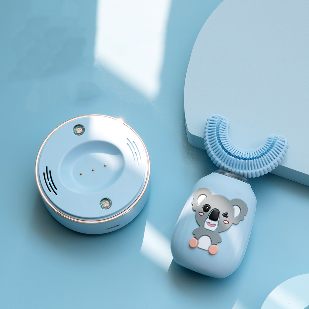 U-shaped children's electric toothbrush-IPX7 waterproof smart timing rechargeable electric toothbrush 3-12 years oldï¼Blue-image-OPC-PHMZD5Q-NEW