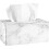 PU Leather Rectangular Tissue Box with Marble Pattern 25x135x115CM for Bathroom by Blanc Marbr 1