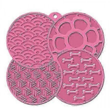 (rose red) Non-slip Pet Feeding Mats for Dog Bathing Grooming and Claw Care Training with Slow Lick Mat