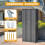 Birchtree (Grey) BIRCHTREE Metal Garden Storage Box Shed Cabinet 8