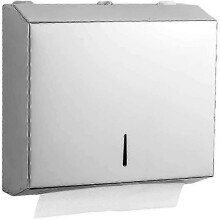 (Silver) Stainless Steel Wall Mount Paper Towel Holder - 304 Grade