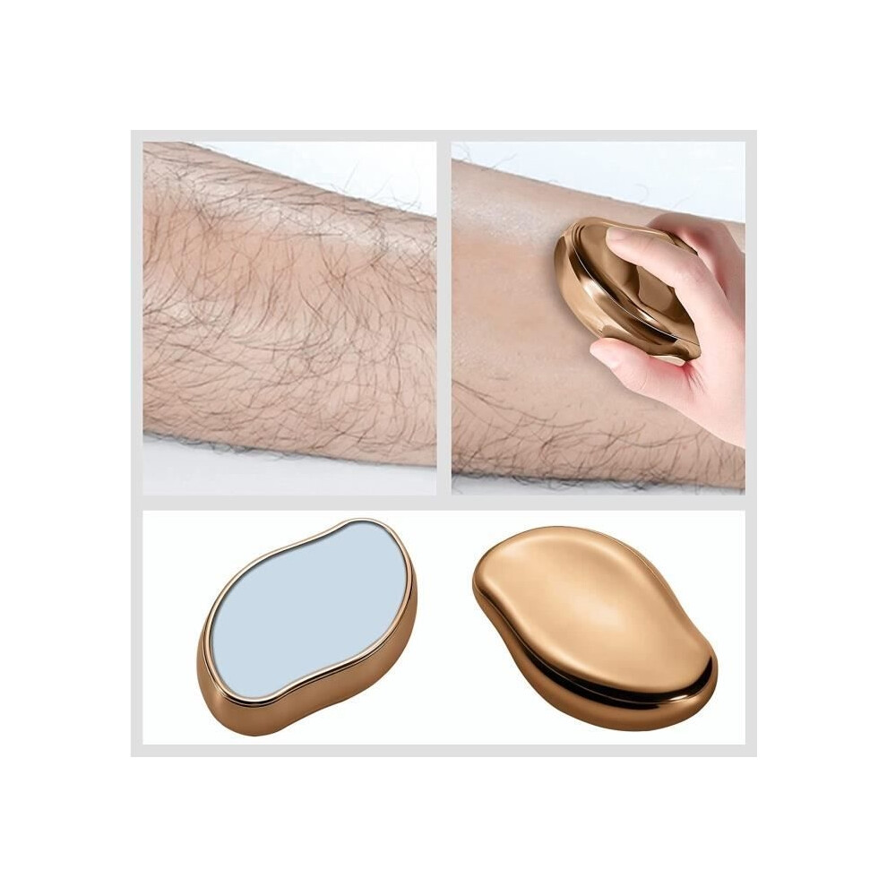 Aihontai Crystal Hair Eraser Epilator - Painless Physical - Shaving Free Hair Removal (Gold)