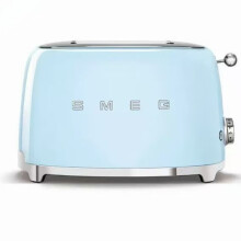 (blue) SMEG TSF01 Multifunctional Retro Dual-Slot Toaster, European Plug