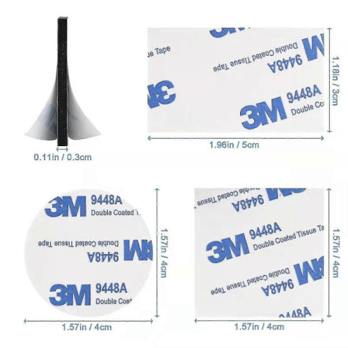 Double Sided 3m Adhesive Pads - 60pcs Foam Tape Pads for Mounting 1