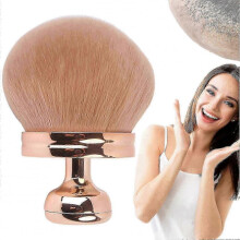 (Gold) Extra Large Body Makeup Brush for Self Tanner, Kabuki Powder, Foundation & Blusher - Professional Oval Face & Leg Brush