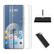 2Pcs UV Sensitive Screen Protector for Oppo Find X5 with Curved Edges & Touch Film