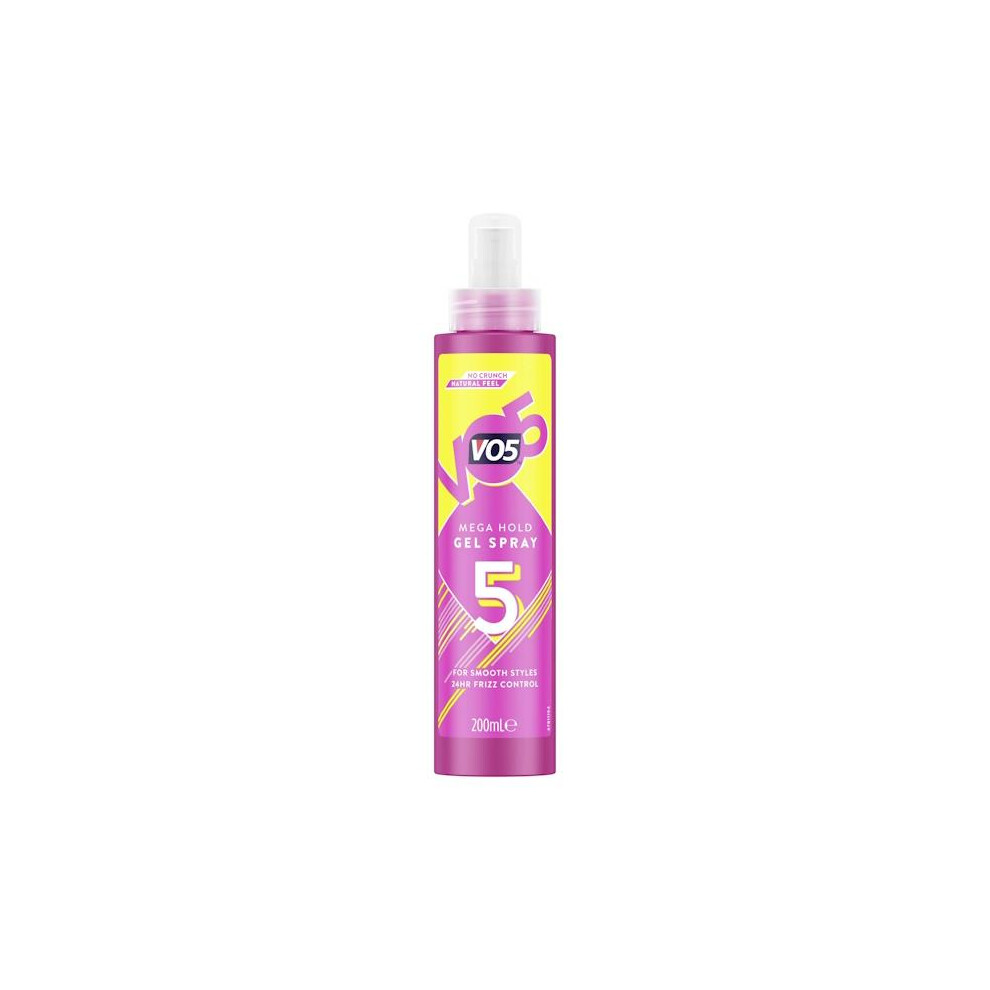 3 x VO5 Mega Hold Gel Spray 200ml
