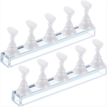 Crystal Fixer for Nail Practice with a Home and Salon-Use Tool Kit in White