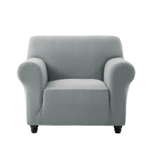 (Grey, 1 Seater: (80 cm x 120 cm)) Non Slip Universal Elasticated Sofa Furniture Cover 1,2,3 & 4 Seater Couch Protector
